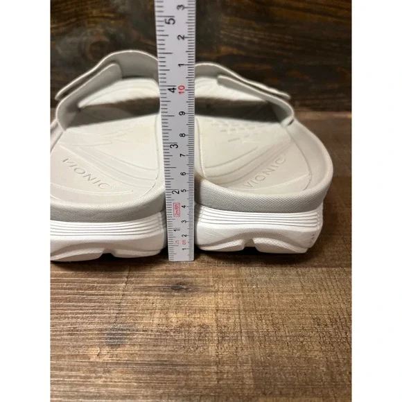 Vionic Rejuvenate Slides‎ Sandals Women's 8 Gray Orthotic Comfort Beach Resort - Picture 5 of 9